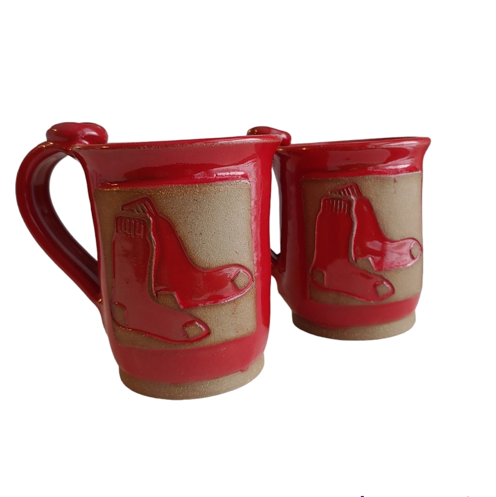 Red Sox Handmade Stoneware Mugs